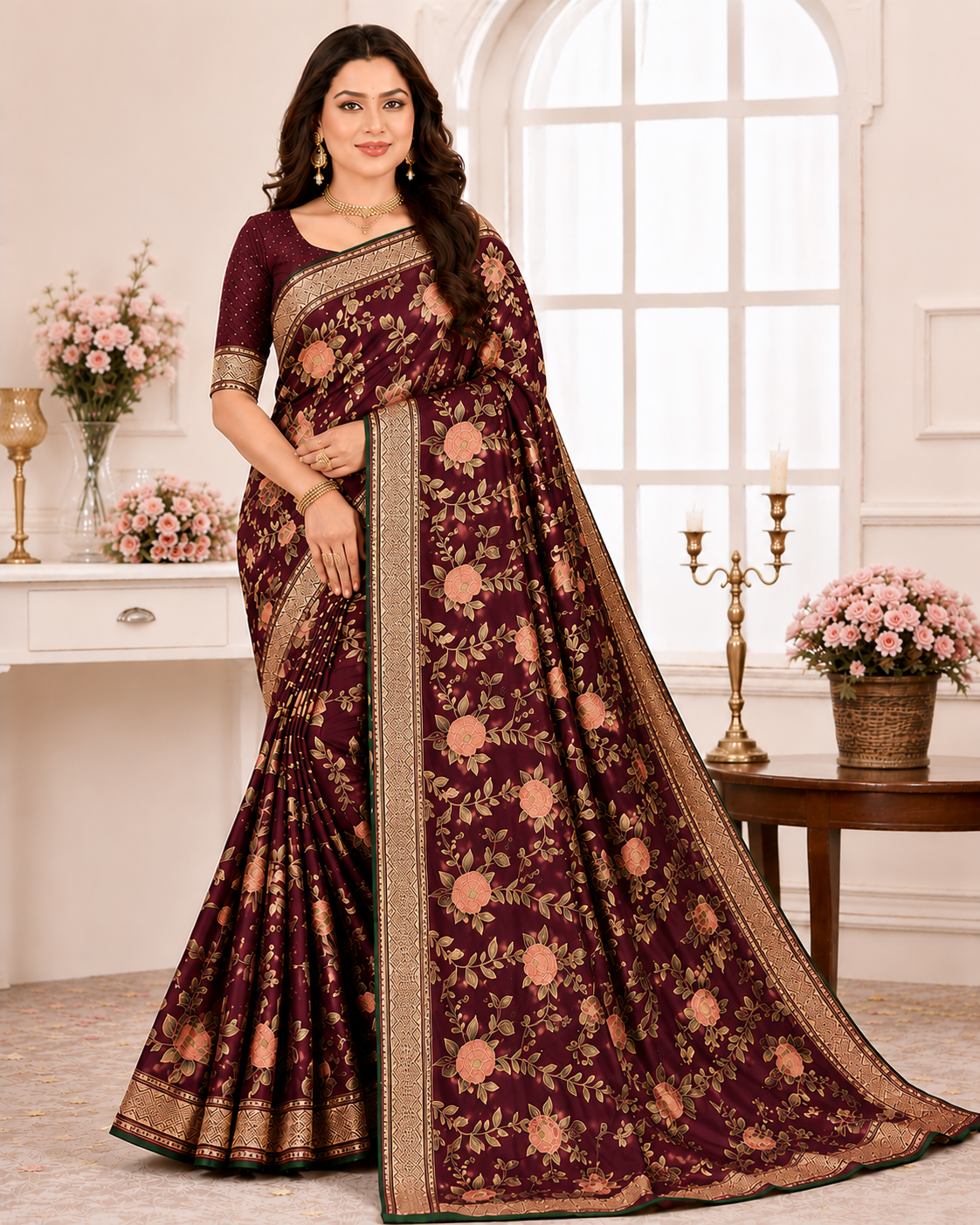 New Braso Print Saree - Buy Online